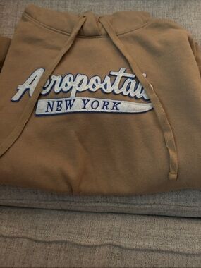 Aéropostale New York Logo Hoodie — Camel